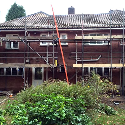 Masonry paint removal from this house reveals clean brick work