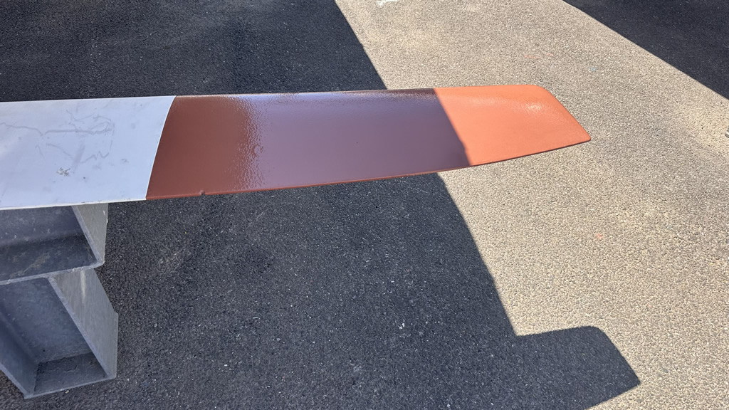 Coppercoating application on a yacht at Hayling Island, Hampshire